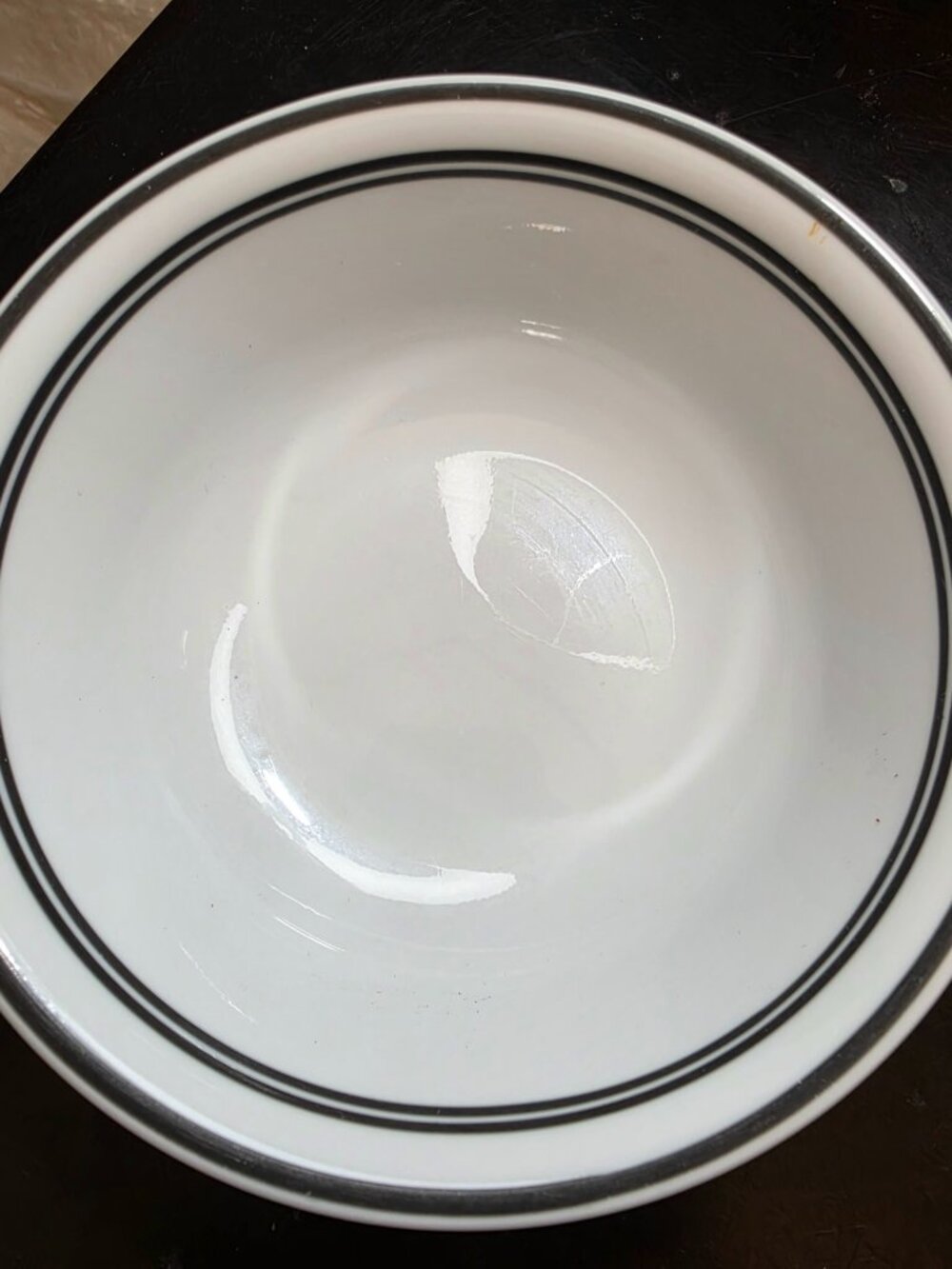 Corelle Classic Cafe city black dual black accent stripes vitrelle VTG (2)